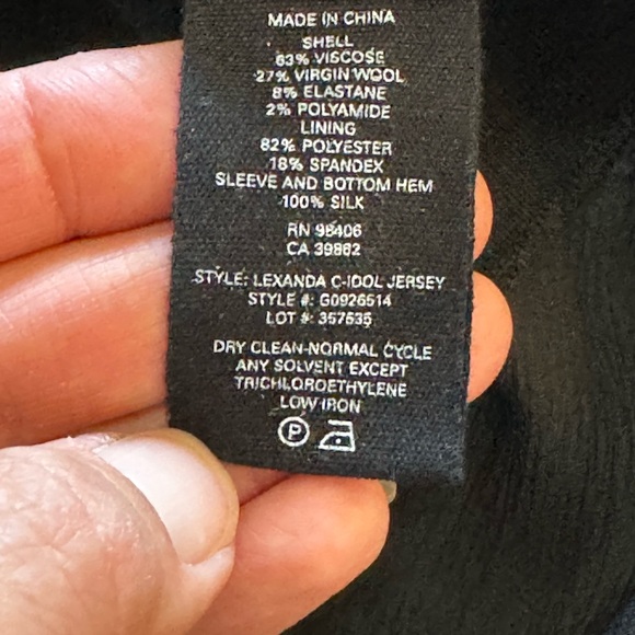 Theory Long Sleeve Blouse with Silk Peplum Hem size Large - Picture 12 of 16